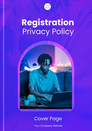 Free Registration Privacy Policy Cover Page Template to Edit Online