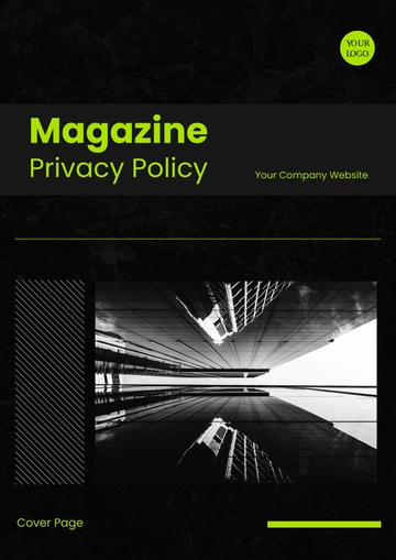 Free Magazine Privacy Policy Cover Page Template to Edit Online