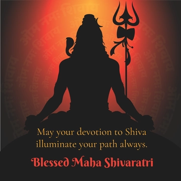 Free Maha Shivaratri WhatsApp Post Template to Edit Online