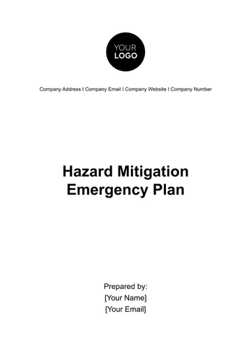 Free Hazard Mitigation Emergency Plan Template to Edit Online