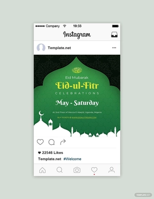 Eid Ul Fitr Instagram Post Template