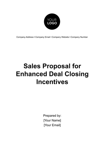 Free Sales Proposal for Enhanced Deal Closing Incentives Template to Edit Online