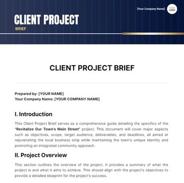 Free Client Project Brief Template to Edit Online