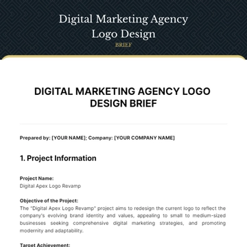 Free Digital Marketing Agency Logo Design Brief Template to Edit Online