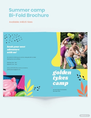 Sample Summer Camp Bi-Fold Brochure Template
