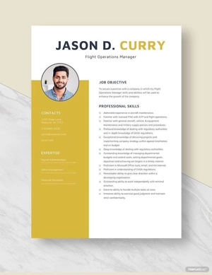Flight Operations Manager Resume