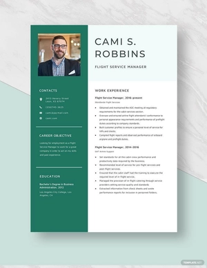 Flight Service Manager Resume