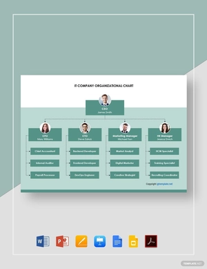 Basic IT Company Organizational Chart Template