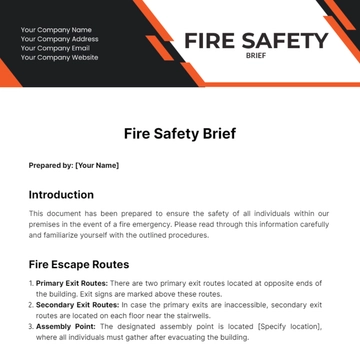Free Fire Safety Brief Template to Edit Online