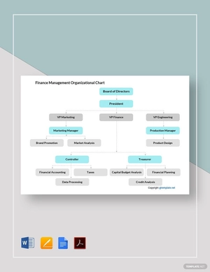 Finance Management Organizational Chart Template