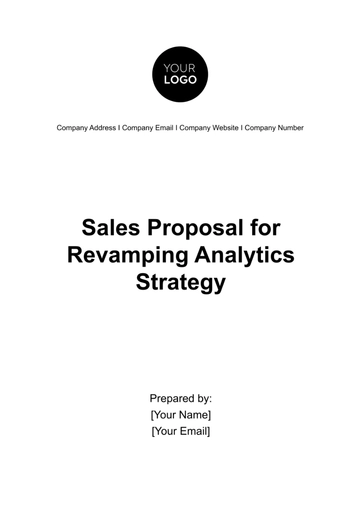 Free Sales Proposal for Revamping Analytics Strategy Template to Edit Online