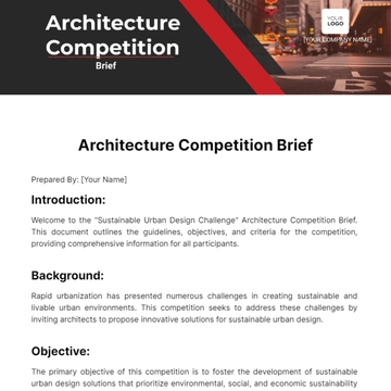 Free Architecture Competition Brief Template to Edit Online