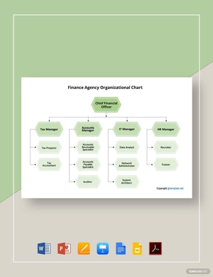 Finance Agency Organizational Chart Template