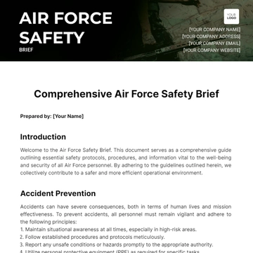Free Air Force Safety Brief Template to Edit Online