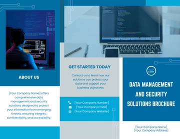 Free Data Management and Security Solutions Brochure Template to Edit Online