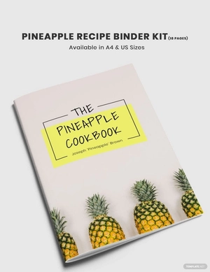 Pineapple Recipe Binder Kit Template