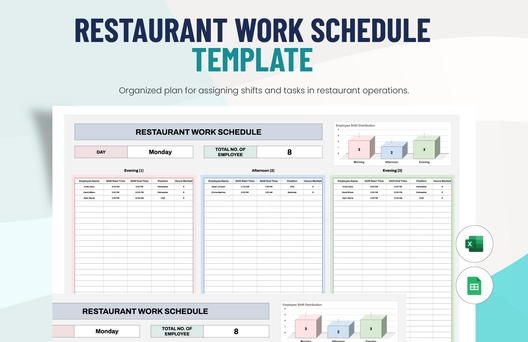 Restaurant Work Schedule Template