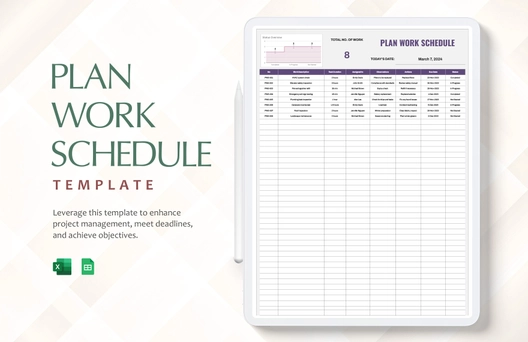 Plan Work Schedule Template Plan Work Schedule Template