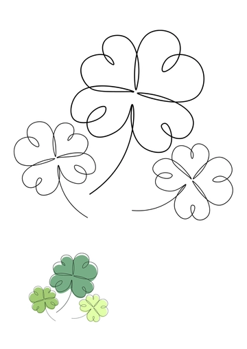 Free Shamrock Coloring Page for Kids Template to Edit Online