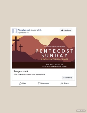 Pentecost Sunday Facebook Post Template