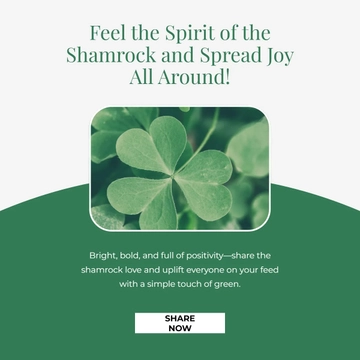 Free Shamrock Facebook Post Template to Edit Online