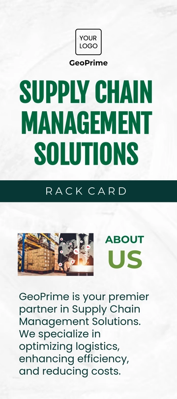 Free Supply Chain Management Solutions Rack Card Template to Edit Online