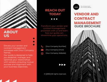 Free Vendor and Contract Management Guide Brochure Template to Edit Online