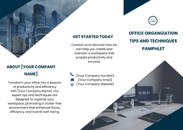Free Office Organization Tips and Techniques Pamphlet Template to Edit Online