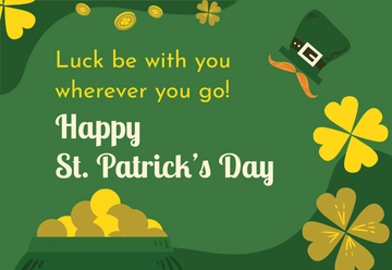 Free Shamrock Good Luck Card Template to Edit Online