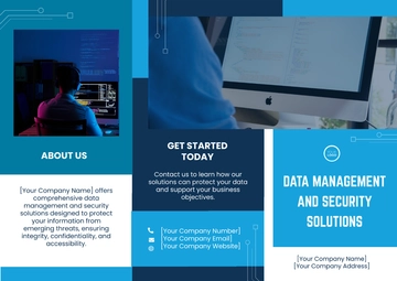 Free Data Management and Security Solutions Pamphlet Template to Edit Online