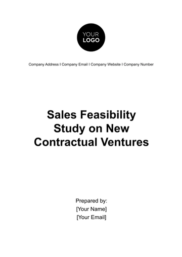 Free Sales Feasibility Study on New Contractual Ventures Template to Edit Online
