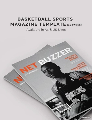 Basketball Sports Magazine Template
