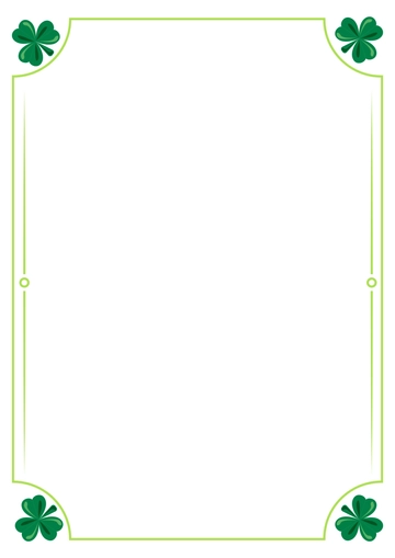Free Shamrock Leaves Page Border Template to Edit Online