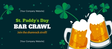 Free Shamrock St Patrick's Day Pub Event Facebook Cover Template to Edit Online