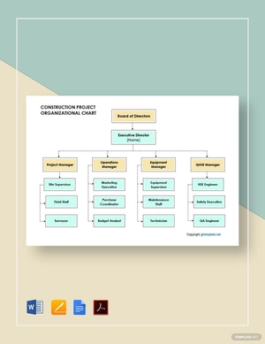 Construction Project Organizational Chart Template