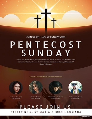 Pentecost Sunday Poster Template