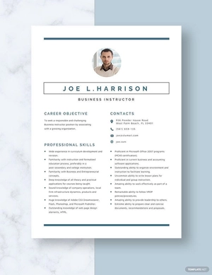 Business Instructor Resume