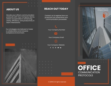 Free Office Communication Protocols Brochure Template to Edit Online