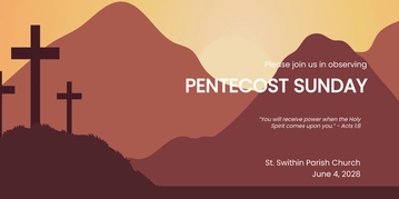 Free Pentecost Sunday Twitter Post Template to Edit Online