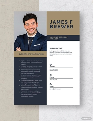 Building Services Manager Resume
