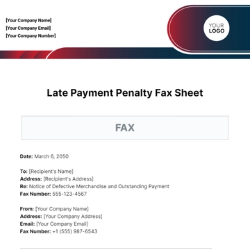 Free Late Payment Penalty Fax Sheet Template to Edit Online