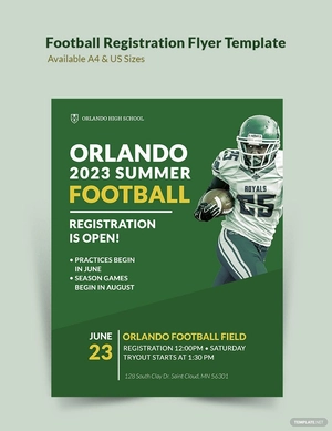 Football Registration Flyer Template