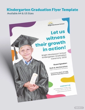 Kindergarten Graduation Flyer Template