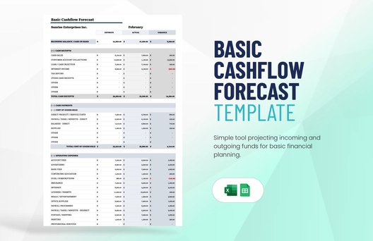 Basic Cashflow Forecast Template