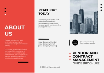 Free Vendor and Contract Management Guide Pamphlet Template to Edit Online