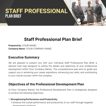 Free Staff Professional Plan Brief Template to Edit Online Free Staff Professional Plan Brief Template to Edit Online