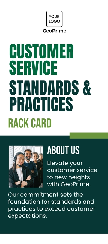 Free Customer Service Standards and Practices Rack Card Template to Edit Online