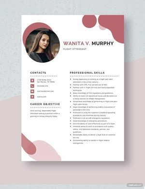 Flight Attendant Resume