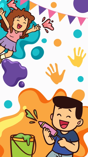 Free Cute Holi Festival Wallpaper Template to Edit Online