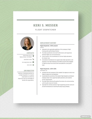 Flight Dispatcher Resume